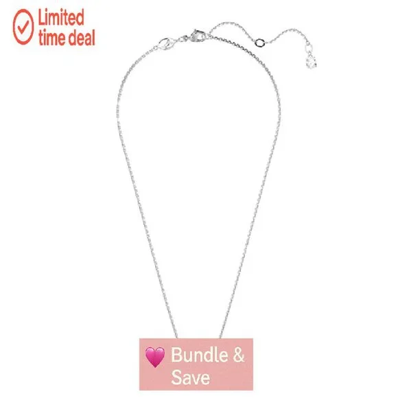 Mesmera Crystal Pendant Necklace, Rhodium Chain, 15-18 Inch